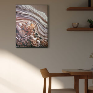 Sandswept Rhapsody - Seashells - Print on Canvas - Made in Australia